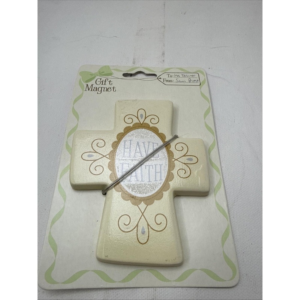 Nice Christmas‎ Gift 4x3.25 inches Inspirational Floral Cross Flat Fridge Magnet
